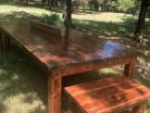 Custom built farm house dining table