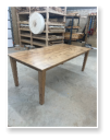 Custom built dining table in the Shaker Style built by Cattle Bend Woodworks.